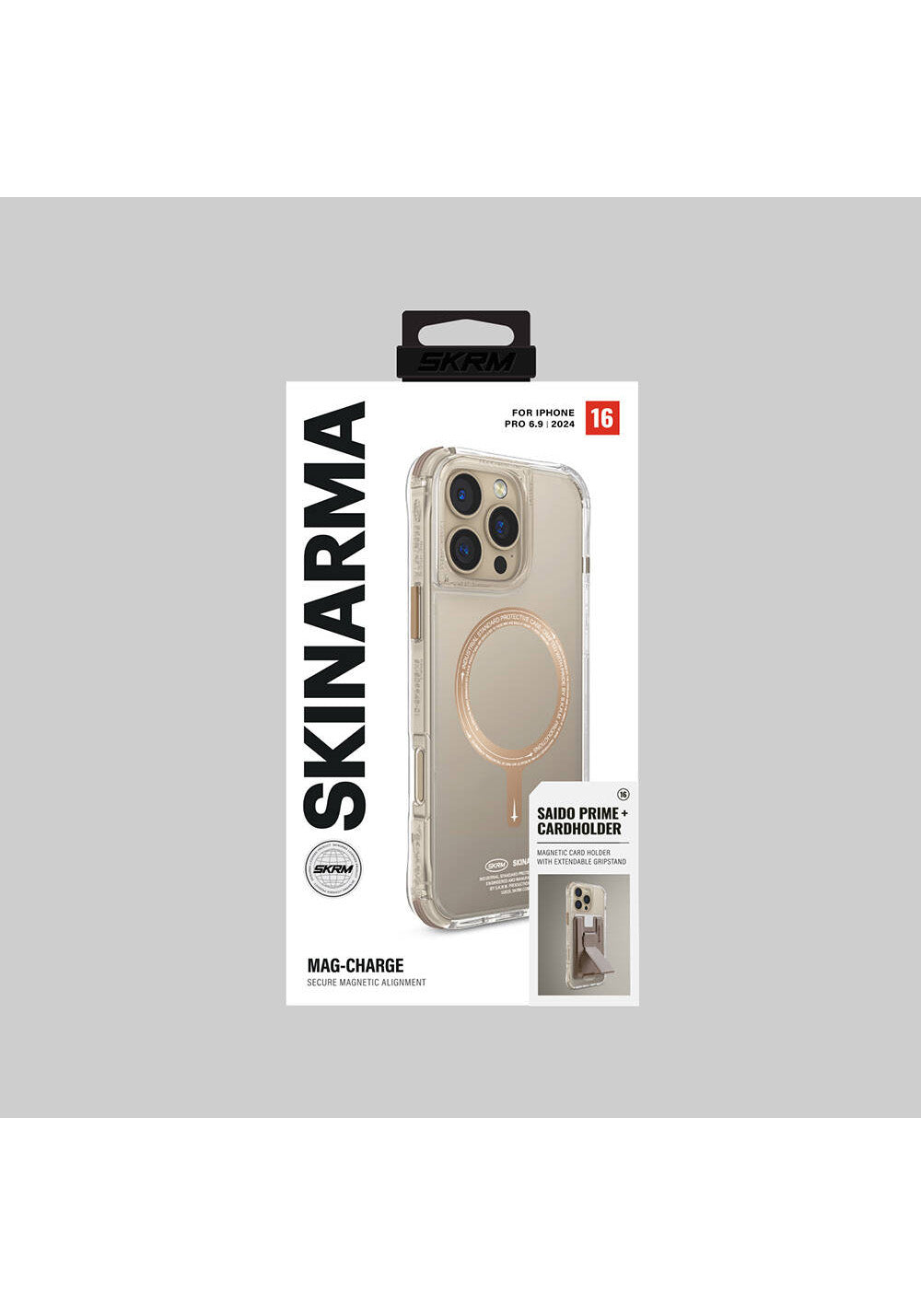 Apple iPhone 16 Pro Max Kılıf Manyetik Şarj Uyumlu Airbagli Şeffaf SkinArma Saido Prime Kapak