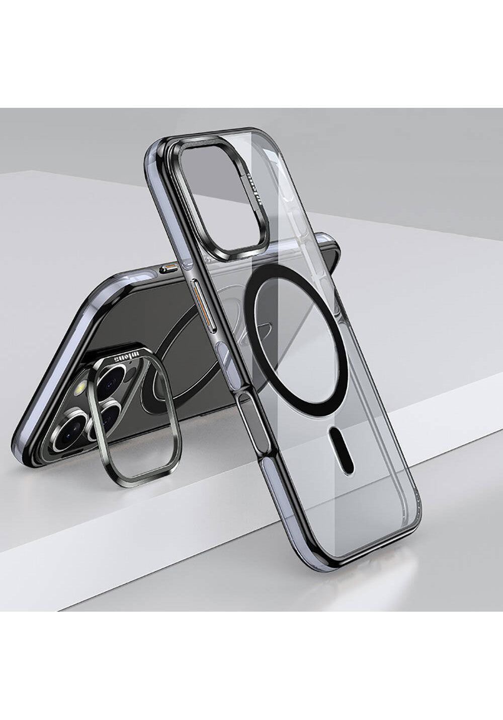 Apple iPhone 16 Pro Kılıf Manyetik Şarj Uyumlu Wlons Standlı Efsane Kapak