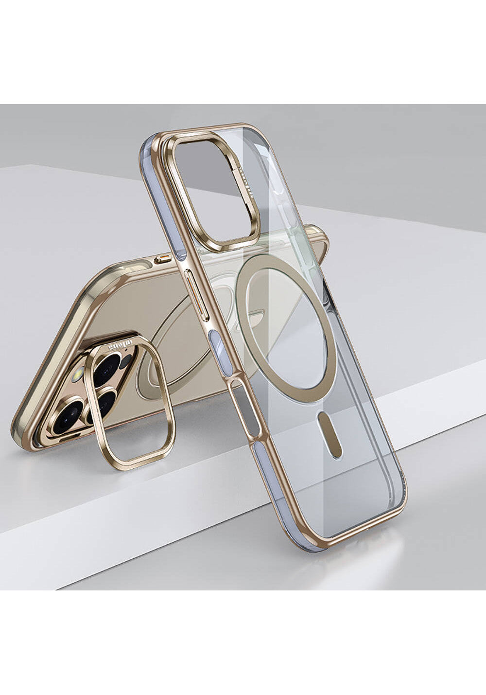 Apple iPhone 16 Pro Kılıf Manyetik Şarj Uyumlu Wlons Standlı Efsane Kapak