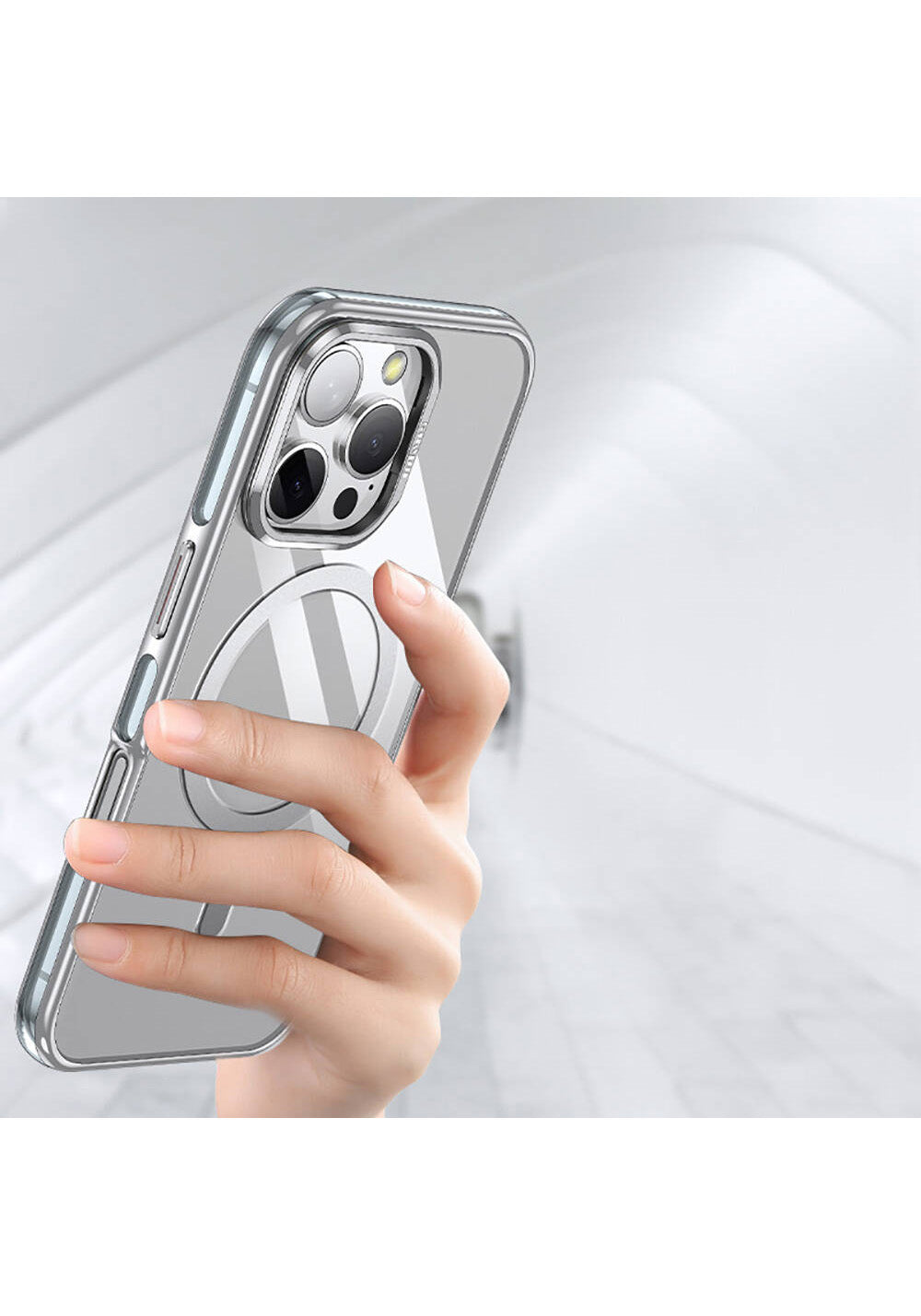 Apple iPhone 16 Pro Kılıf Manyetik Şarj Uyumlu Wlons Standlı Efsane Kapak