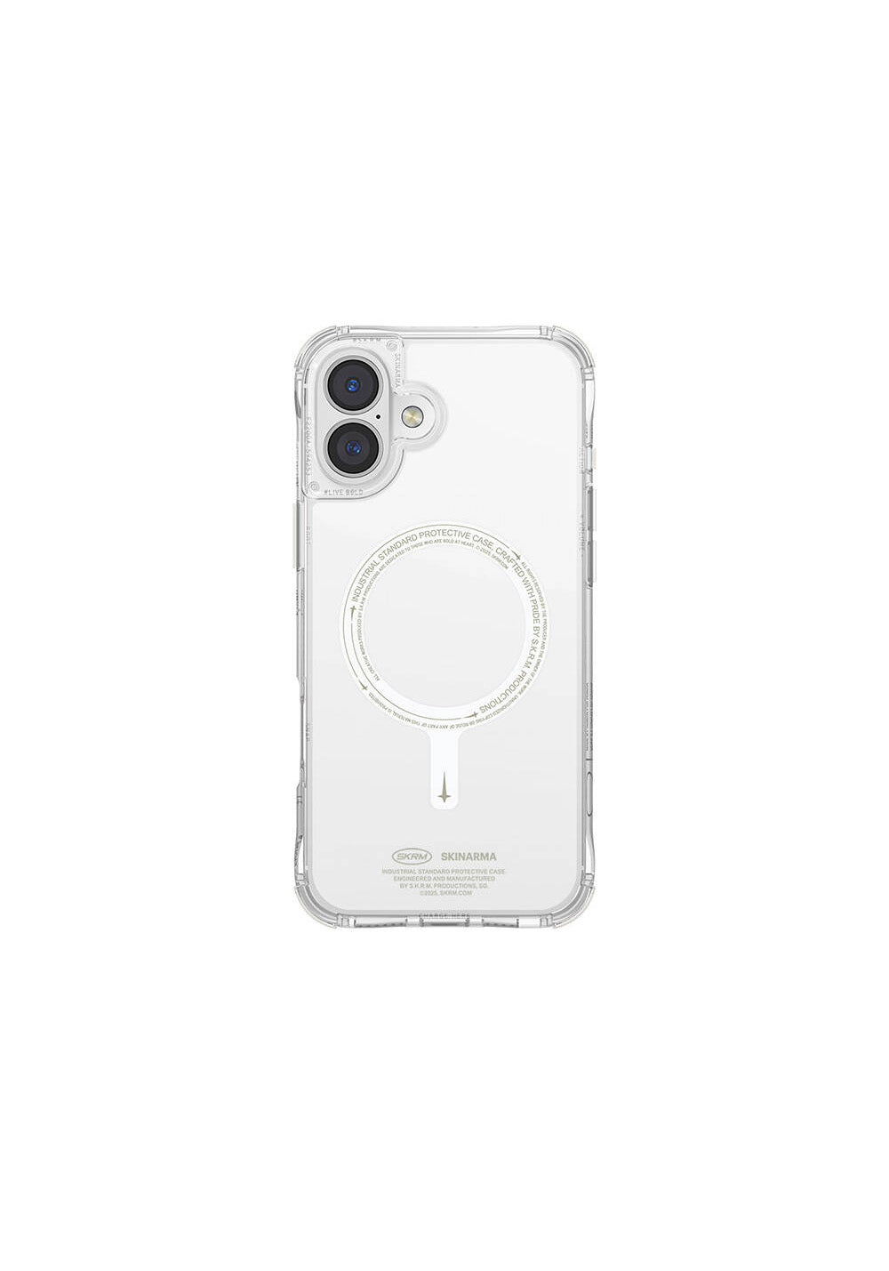Apple iPhone 16 Plus Kılıf Manyetik Şarj Uyumlu Şeffaf Airbag Tasarımlı Skinarma Saido Nightglow Kapak