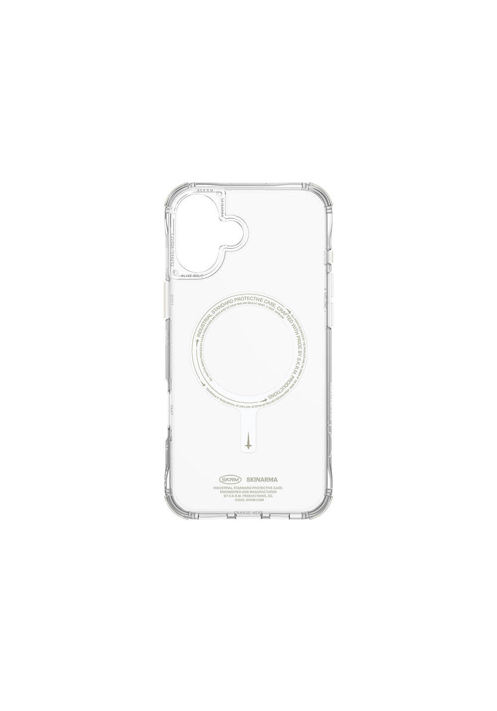 Apple iPhone 16 Plus Kılıf Manyetik Şarj Uyumlu Şeffaf Airbag Tasarımlı Skinarma Saido Nightglow Kapak