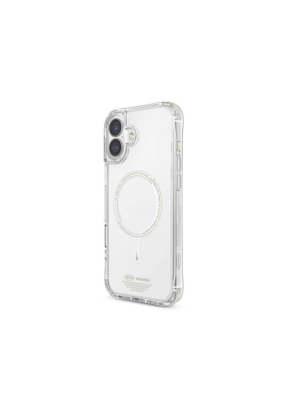 Apple iPhone 16 Plus Kılıf Manyetik Şarj Uyumlu Şeffaf Airbag Tasarımlı Skinarma Saido Nightglow Kapak