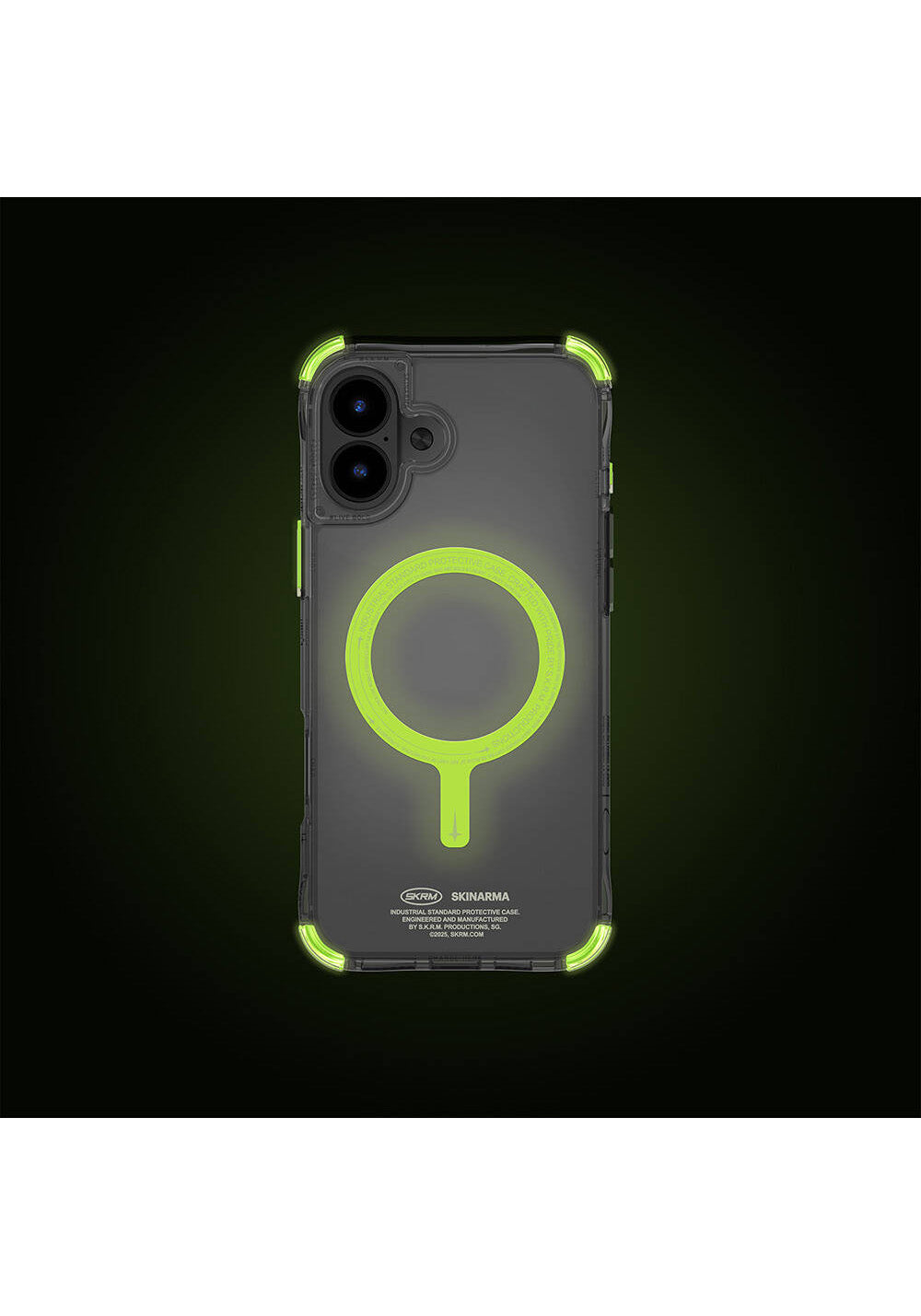 Apple iPhone 16 Plus Kılıf Manyetik Şarj Uyumlu Şeffaf Airbag Tasarımlı Skinarma Saido Nightglow Kapak