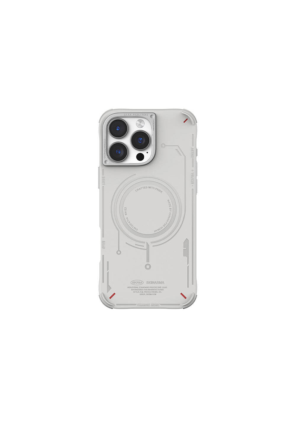Apple iPhone 16 Pro Max Kılıf Manyetik Şarj Uyumlu Metal Kamera Çerçeveli Skinarma Mecha Serisi Kapak