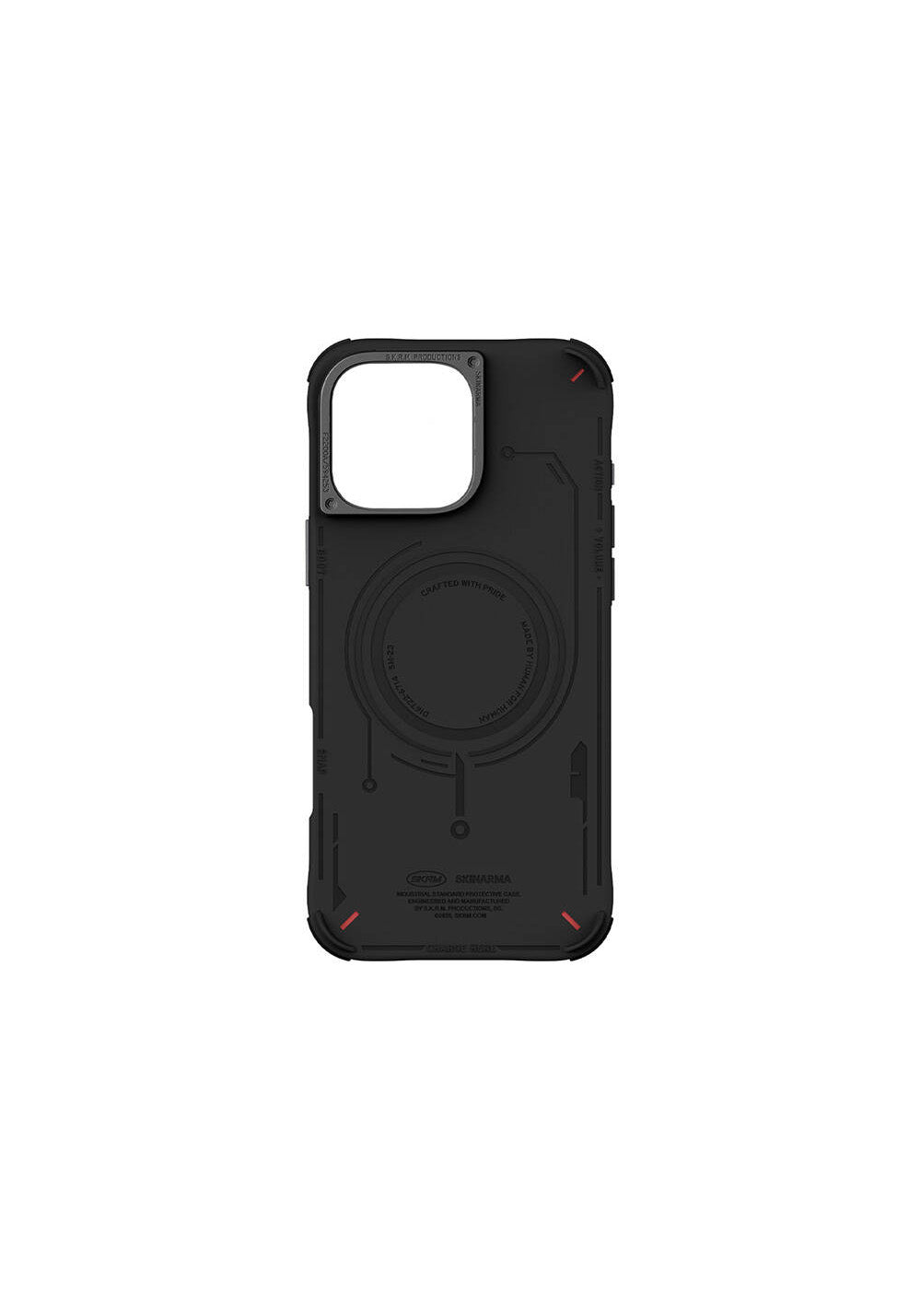Apple iPhone 16 Pro Max Kılıf Manyetik Şarj Uyumlu Metal Kamera Çerçeveli Skinarma Mecha Serisi Kapak
