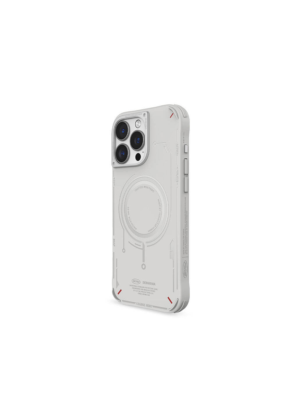Apple iPhone 16 Pro Max Kılıf Manyetik Şarj Uyumlu Metal Kamera Çerçeveli Skinarma Mecha Serisi Kapak