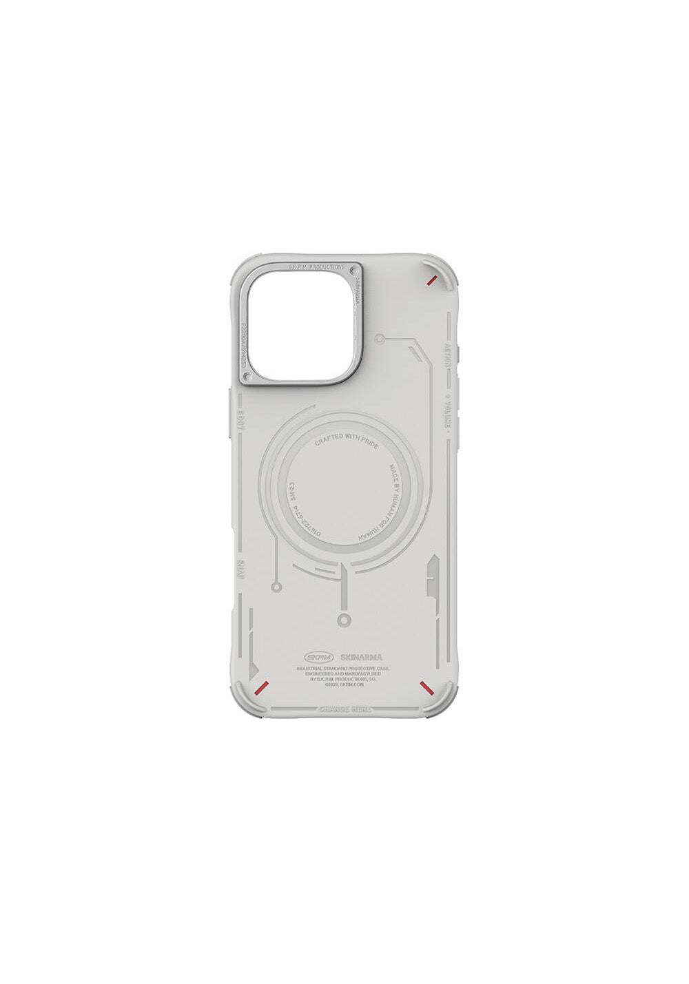 Apple iPhone 16 Pro Max Kılıf Manyetik Şarj Uyumlu Metal Kamera Çerçeveli Skinarma Mecha Serisi Kapak