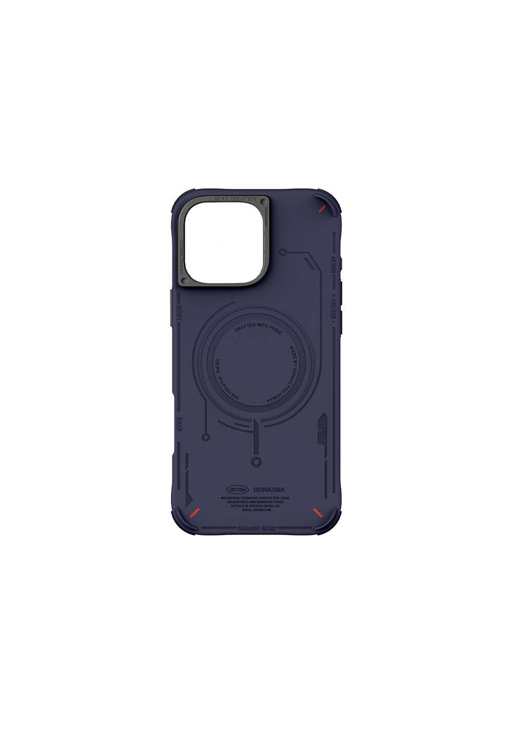 Apple iPhone 16 Pro Max Kılıf Manyetik Şarj Uyumlu Metal Kamera Çerçeveli Skinarma Mecha Serisi Kapak