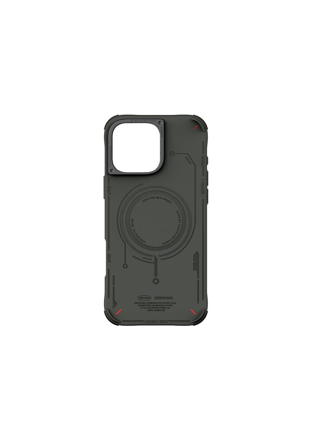Apple iPhone 16 Pro Max Kılıf Manyetik Şarj Uyumlu Metal Kamera Çerçeveli Skinarma Mecha Serisi Kapak