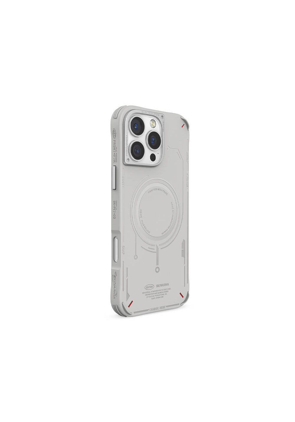 Apple iPhone 16 Pro Max Kılıf Manyetik Şarj Uyumlu Metal Kamera Çerçeveli Skinarma Mecha Serisi Kapak