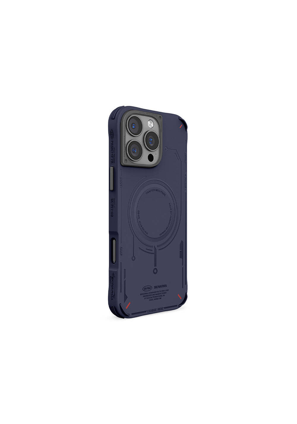 Apple iPhone 16 Pro Max Kılıf Manyetik Şarj Uyumlu Metal Kamera Çerçeveli Skinarma Mecha Serisi Kapak