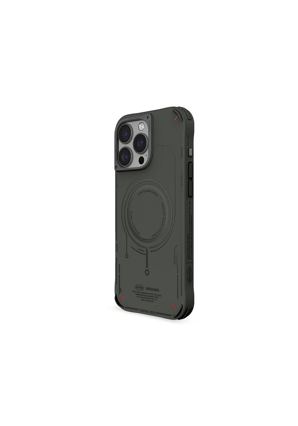 Apple iPhone 16 Pro Max Kılıf Manyetik Şarj Uyumlu Metal Kamera Çerçeveli Skinarma Mecha Serisi Kapak