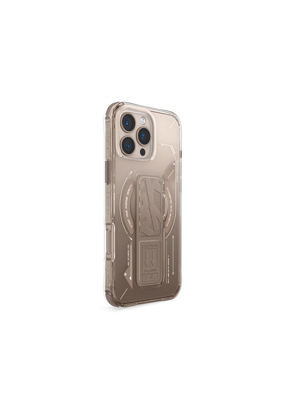 Apple iPhone 16 Pro Kılıf Manyetik Şarj Uyumlu Teknoloji Desenli Standlı Skinarma Helio Kapak