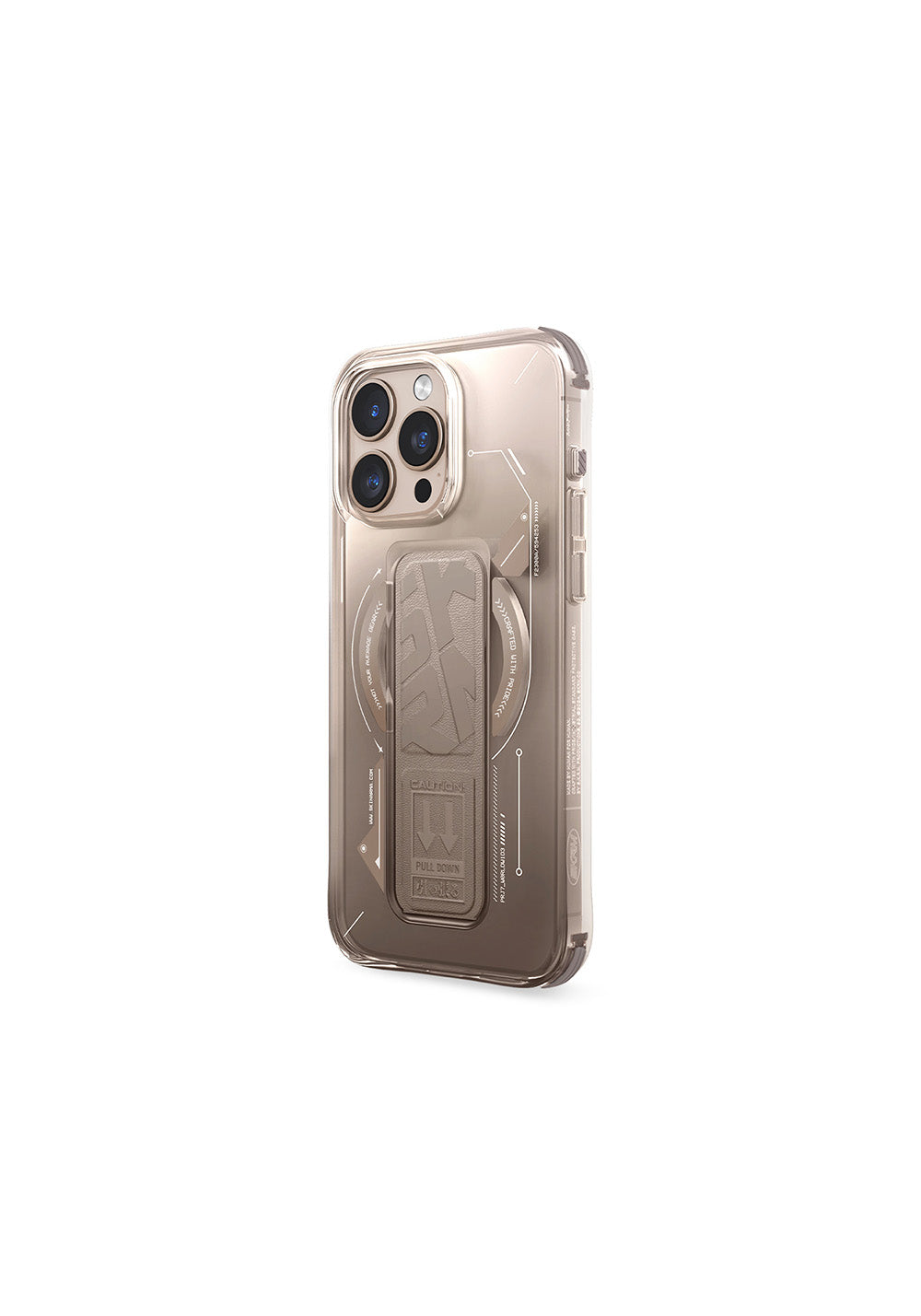 Apple iPhone 16 Pro Kılıf Manyetik Şarj Uyumlu Teknoloji Desenli Standlı Skinarma Helio Kapak