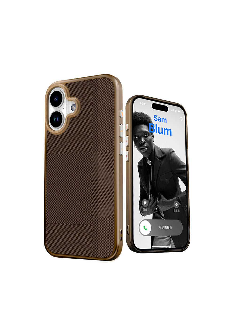 Apple iPhone 16 Kılıf Manyetik Şarj Uyumlu Karbon Fiber Desenli Mutural Montage Kapak
