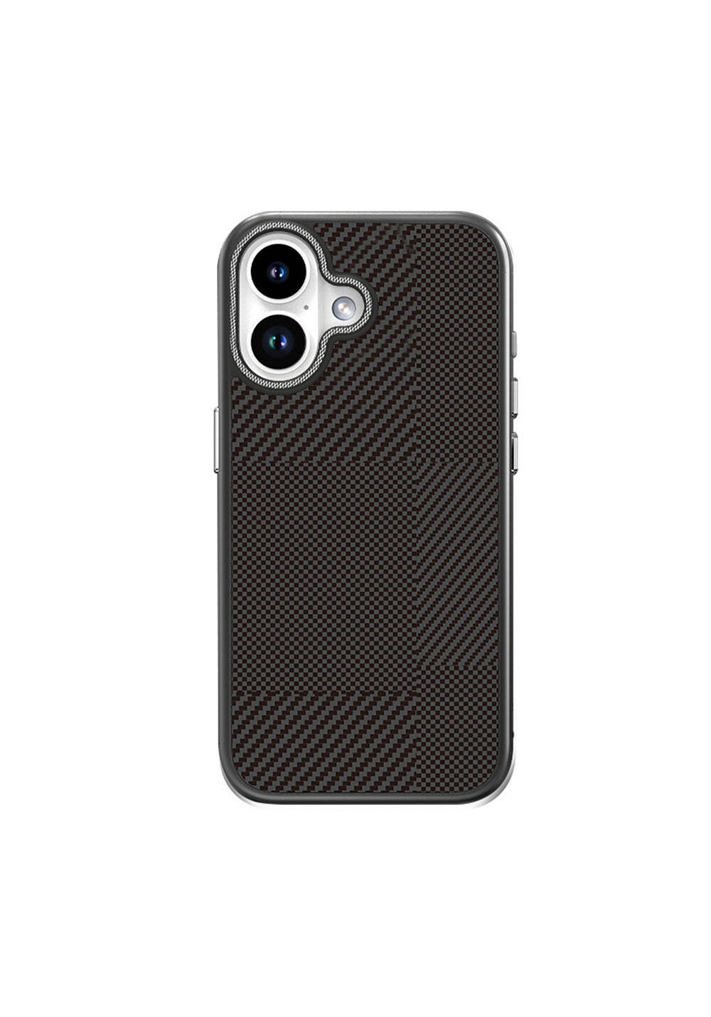 Apple iPhone 16 Kılıf Manyetik Şarj Uyumlu Karbon Fiber Desenli Mutural Montage Kapak