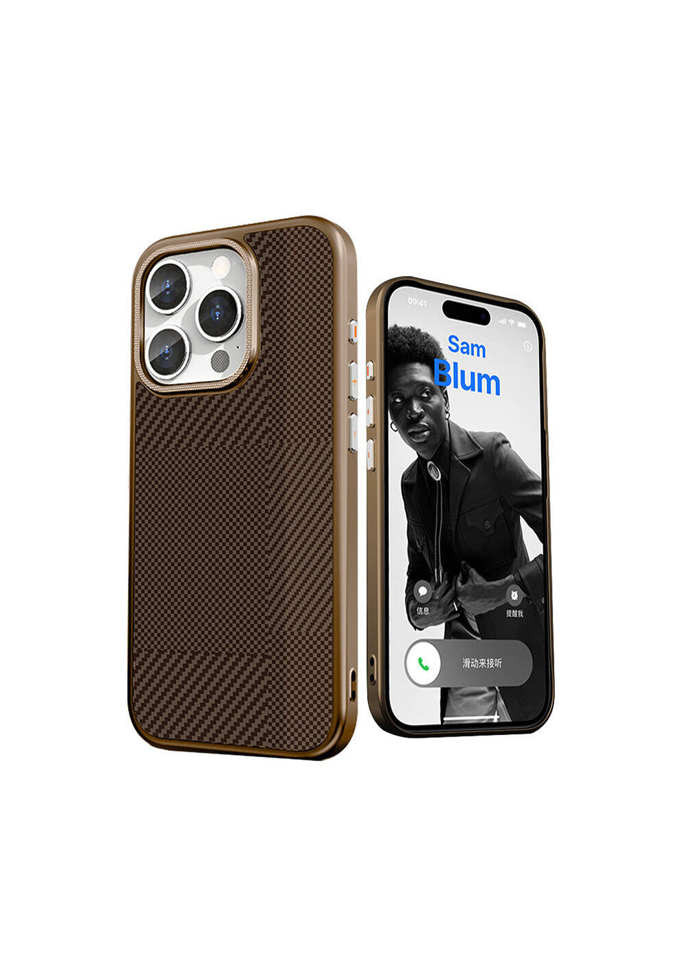 Apple iPhone 16 Pro Kılıf Manyetik Şarj Uyumlu Karbon Fiber Desenli Mutural Montage Kapak