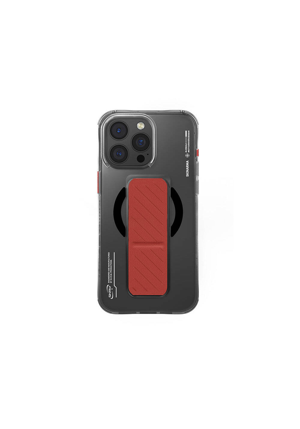 Apple iPhone 16 Pro Kılıf Manyetik Şarj Uyumlu Teknoloji Desenli Standlı Skinarma Axon Kapak