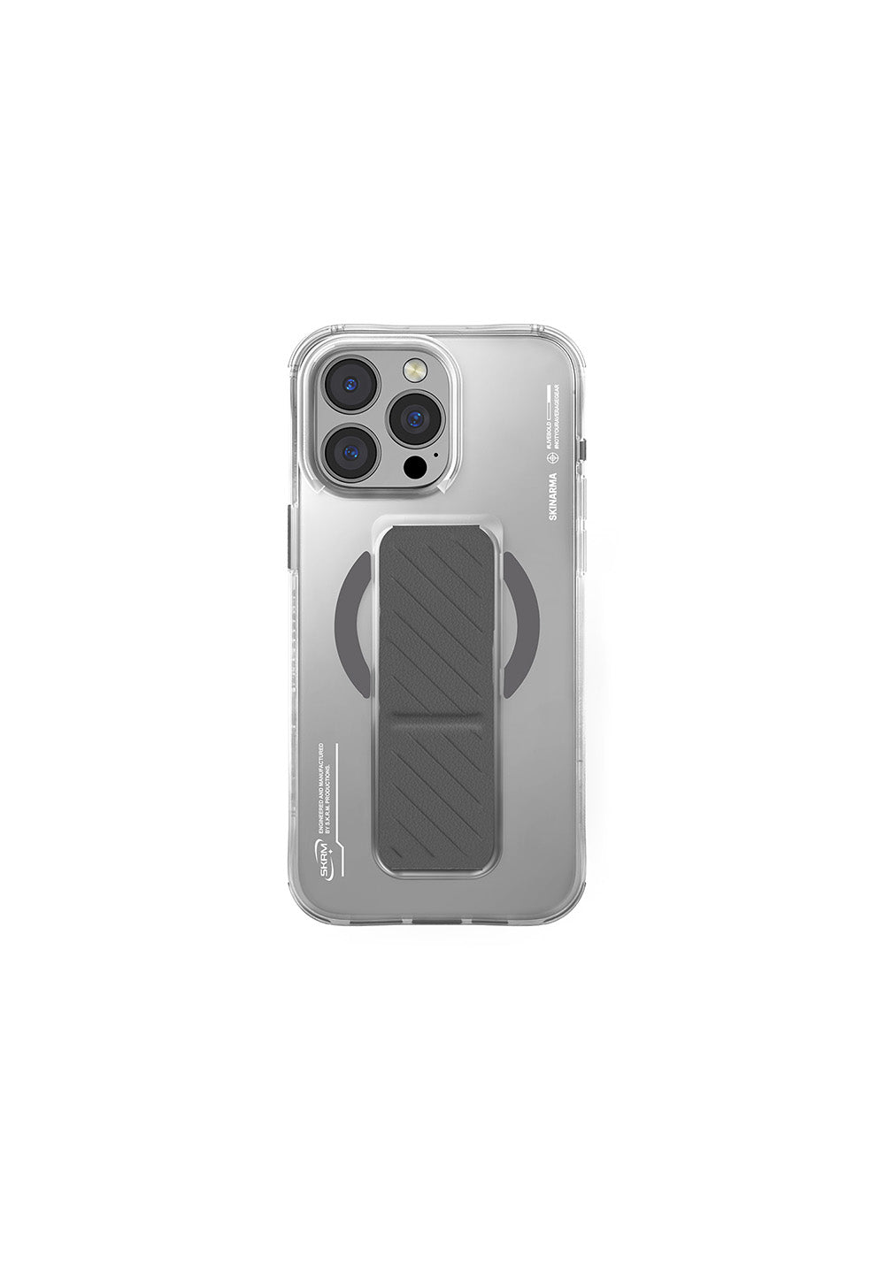 Apple iPhone 16 Pro Kılıf Manyetik Şarj Uyumlu Teknoloji Desenli Standlı Skinarma Axon Kapak