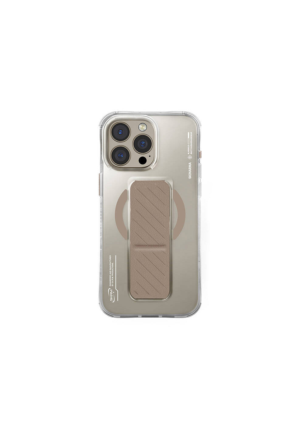 Apple iPhone 16 Pro Max Kılıf Manyetik Şarj Uyumlu Teknoloji Desenli Standlı Skinarma Axon Kapak