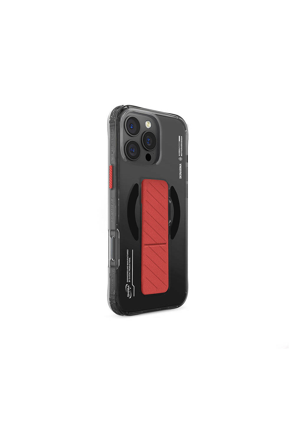 Apple iPhone 16 Pro Max Kılıf Manyetik Şarj Uyumlu Teknoloji Desenli Standlı Skinarma Axon Kapak