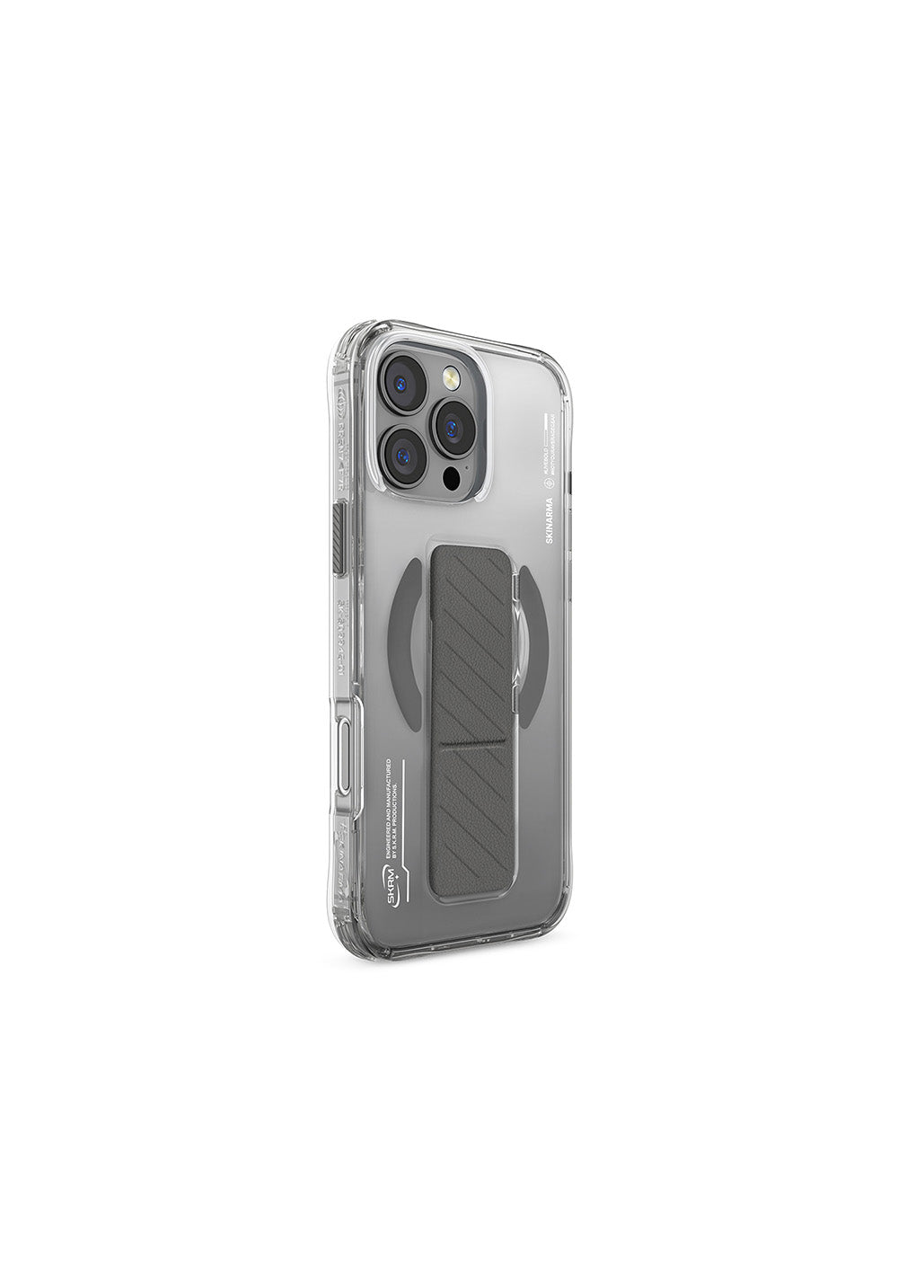 Apple iPhone 16 Pro Max Kılıf Manyetik Şarj Uyumlu Teknoloji Desenli Standlı Skinarma Axon Kapak