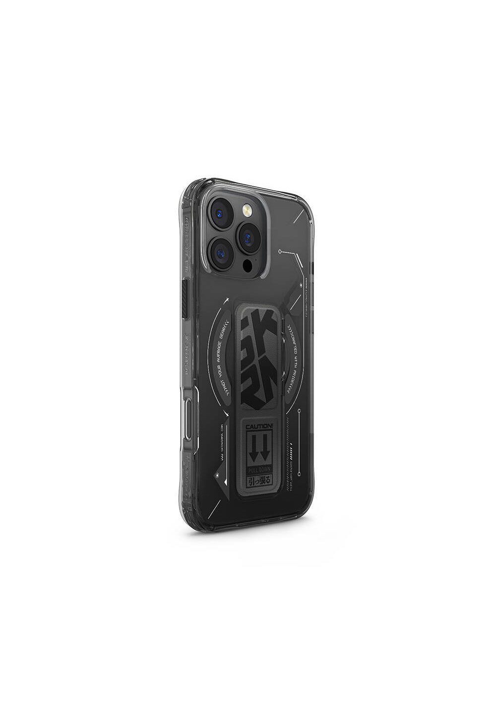 Apple iPhone 16 Pro Max Kılıf Manyetik Şarj Uyumlu Teknoloji Desenli Standlı Skinarma Helio Kapak