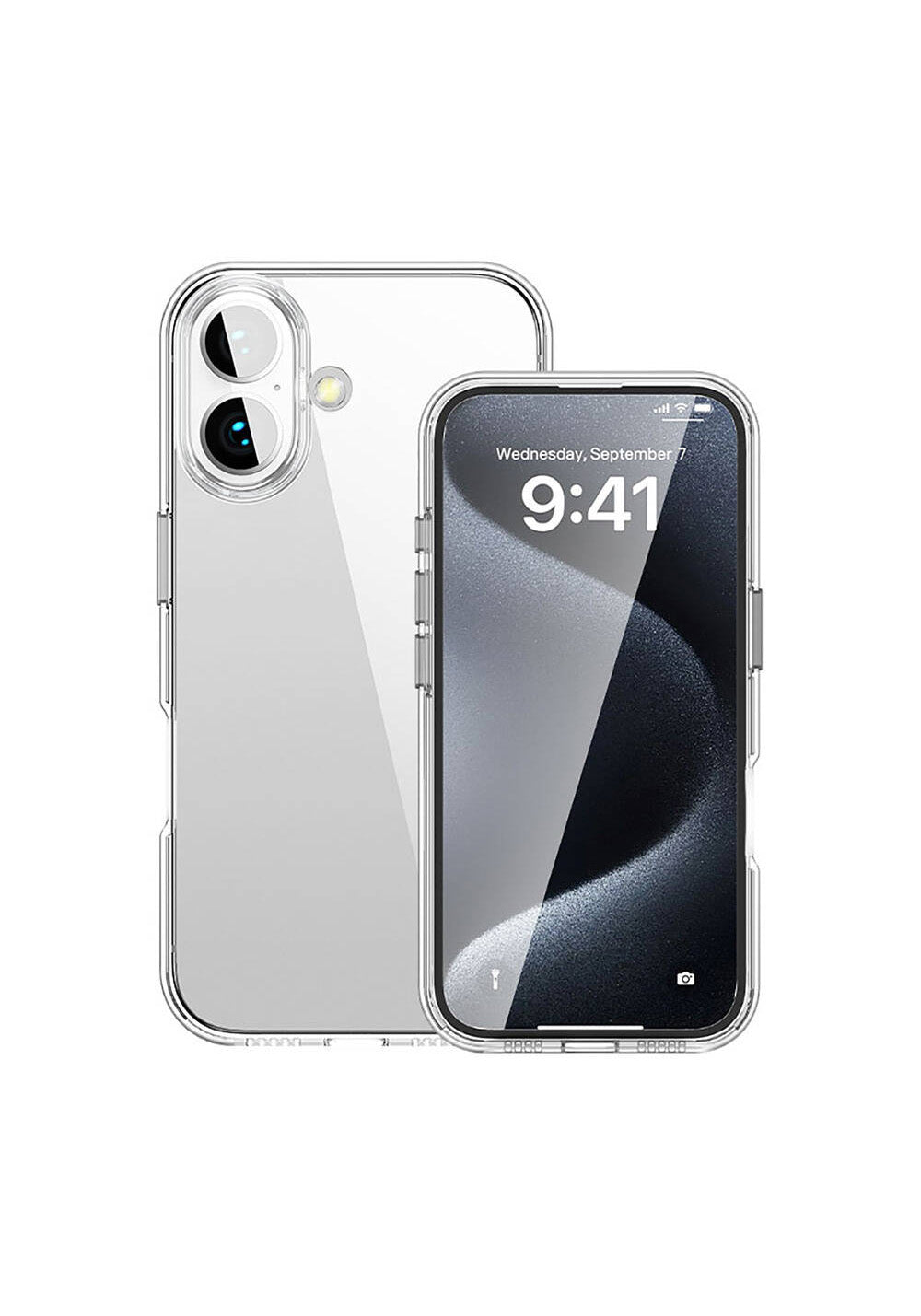 Apple iPhone 16 Plus Kılıf Manyetik Şarj Uyumlu Transparan Sert PC Wlons Pita Kapak