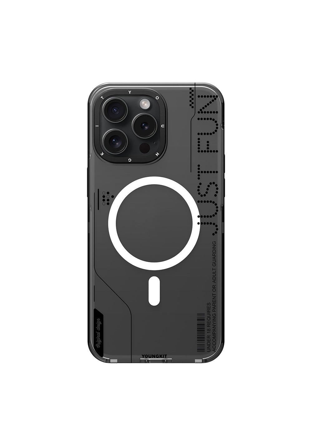 Apple iPhone 16 Pro Max Kılıf Manyetik Şarj Uyumlu Çıkarılabilir Arka Yüzeyli Youngkit Mecha Kapak