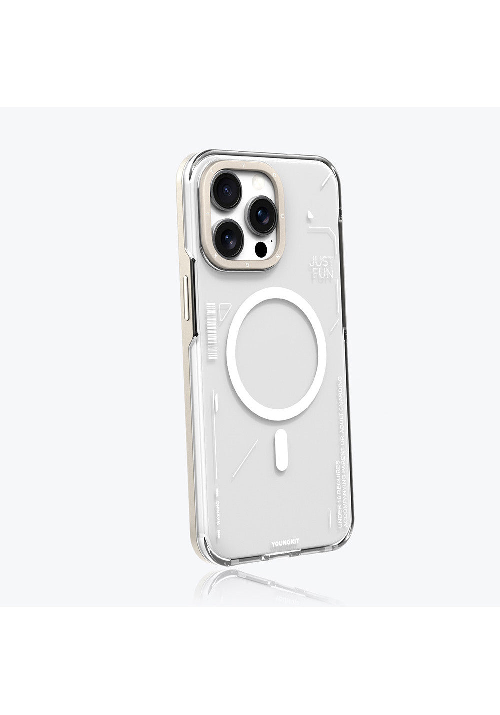 Apple iPhone 16 Pro Max Kılıf Manyetik Şarj Uyumlu Çıkarılabilir Arka Yüzeyli Youngkit Mecha Kapak