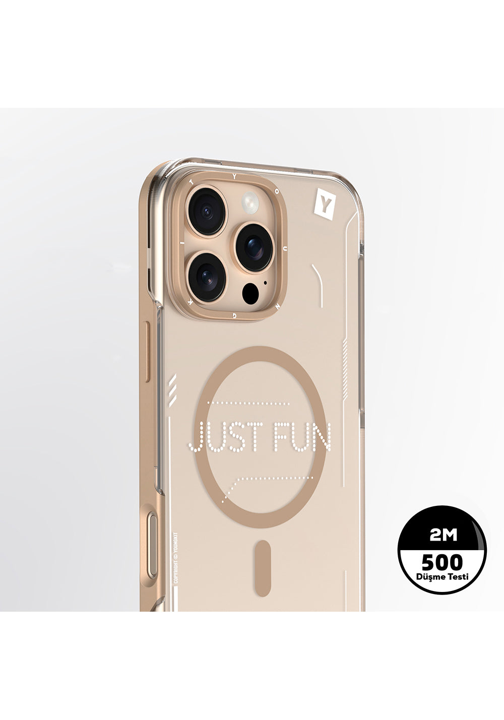 Apple iPhone 16 Pro Max Kılıf Manyetik Şarj Uyumlu Çıkarılabilir Arka Yüzeyli Youngkit Mecha Kapak