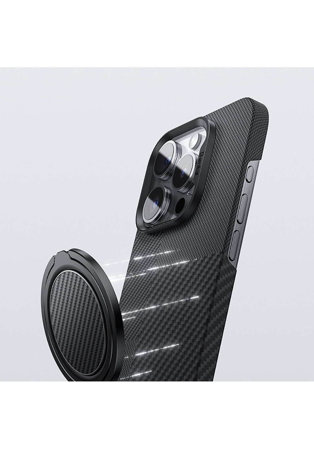 Benks Magnetik Özellikli 360 Derece Dönebilen Karbon Fiber Tasarımlı 600D Parmak Ring Stand