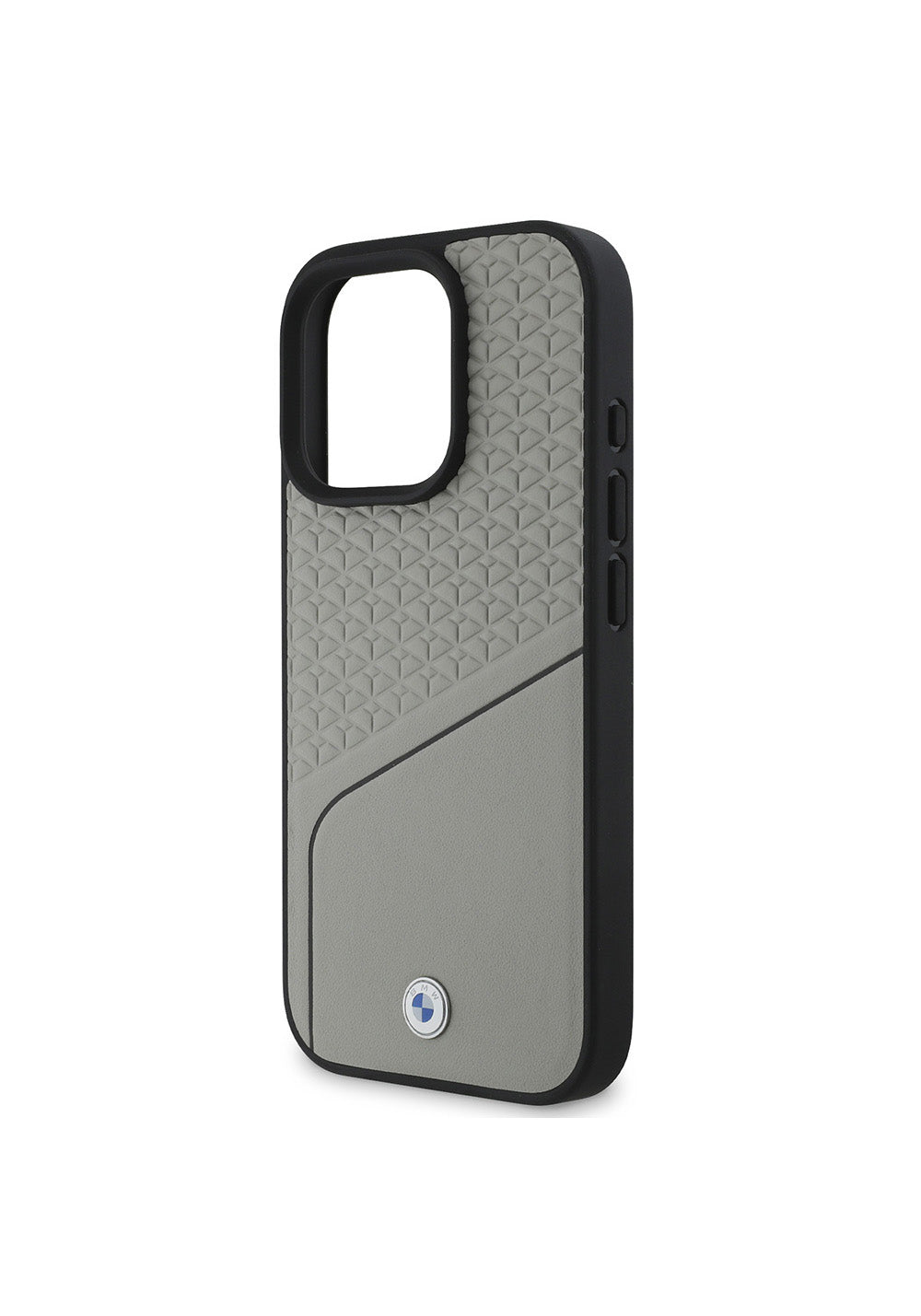 Apple iPhone 16 Pro Max Kılıf BMW Orijinal Lisanslı Manyetik Şarj Uyumlu Metal Logolu Dokulu ve Çizgili Deri Kapak