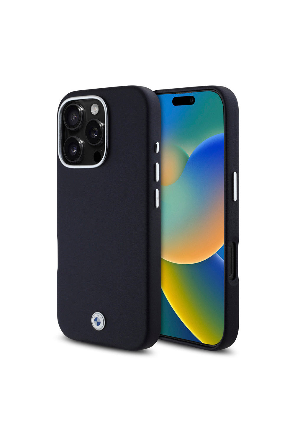 Apple iPhone 16 Pro Kılıf BMW Orijinal Lisanslı Manyetik Şarj Uyumlu Metal Logolu Tam Kaplama Deri Kapak