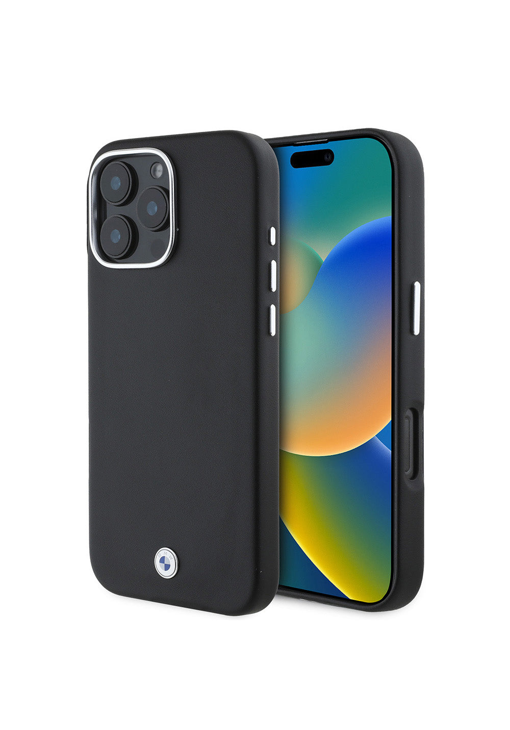 Apple iPhone 16 Pro Kılıf BMW Orijinal Lisanslı Manyetik Şarj Uyumlu Metal Logolu Tam Kaplama Deri Kapak