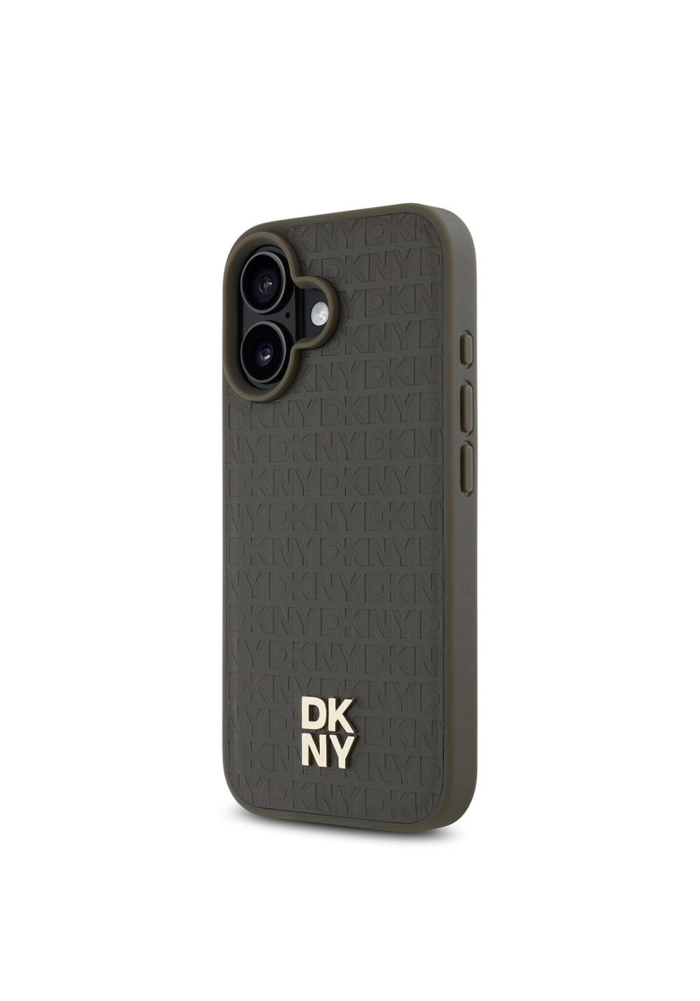 Apple iPhone 16 Kılıf DKNY Orijinal Lisanslı Manyetik Şarj Uyumlu 3D Yazılı Repeat Pattern Kapak
