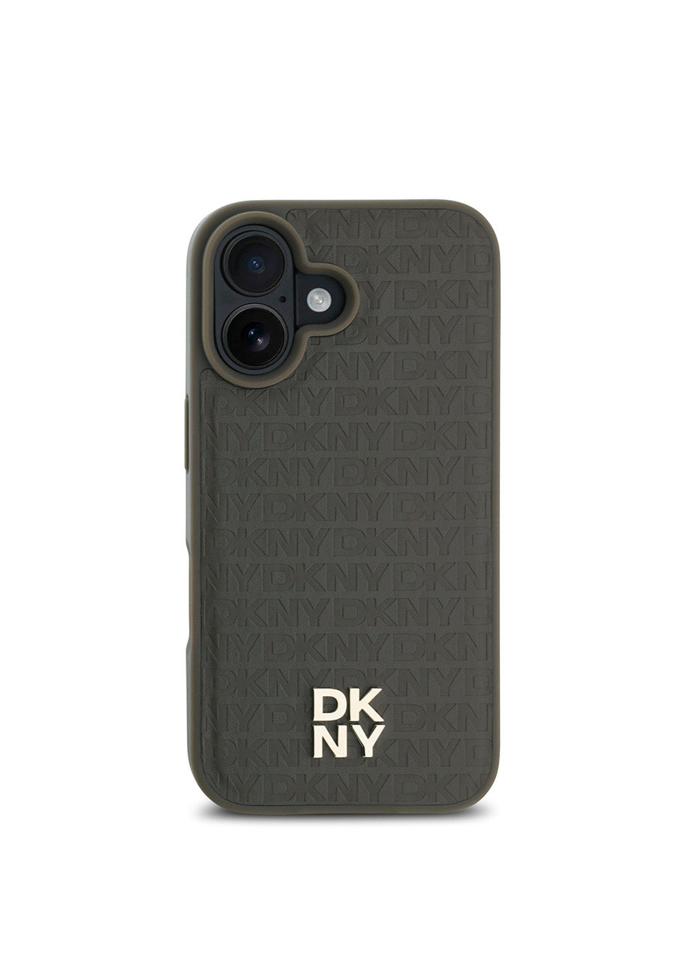 Apple iPhone 16 Kılıf DKNY Orijinal Lisanslı Manyetik Şarj Uyumlu 3D Yazılı Repeat Pattern Kapak