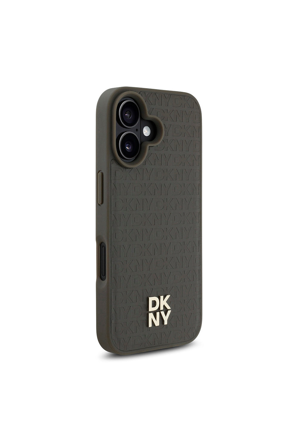 Apple iPhone 16 Kılıf DKNY Orijinal Lisanslı Manyetik Şarj Uyumlu 3D Yazılı Repeat Pattern Kapak