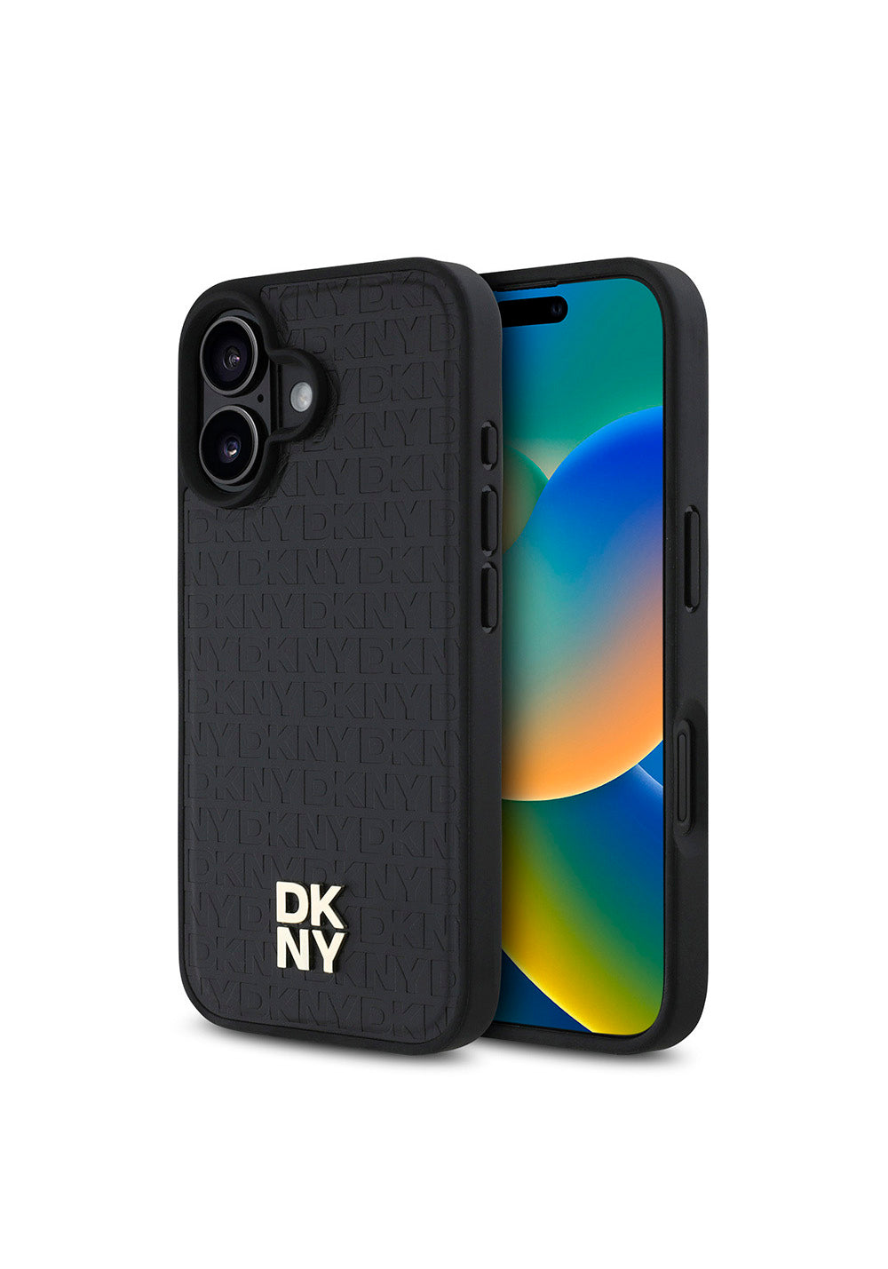 Apple iPhone 16 Plus Kılıf DKNY Orijinal Lisanslı Manyetik Şarj Uyumlu 3D Yazılı Repeat Pattern Kapak