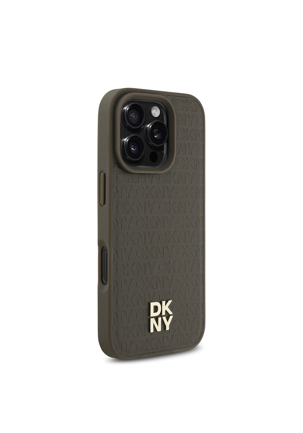 Apple iPhone 16 Pro Kılıf DKNY Orijinal Lisanslı Manyetik Şarj Uyumlu 3D Yazılı Repeat Pattern Kapak