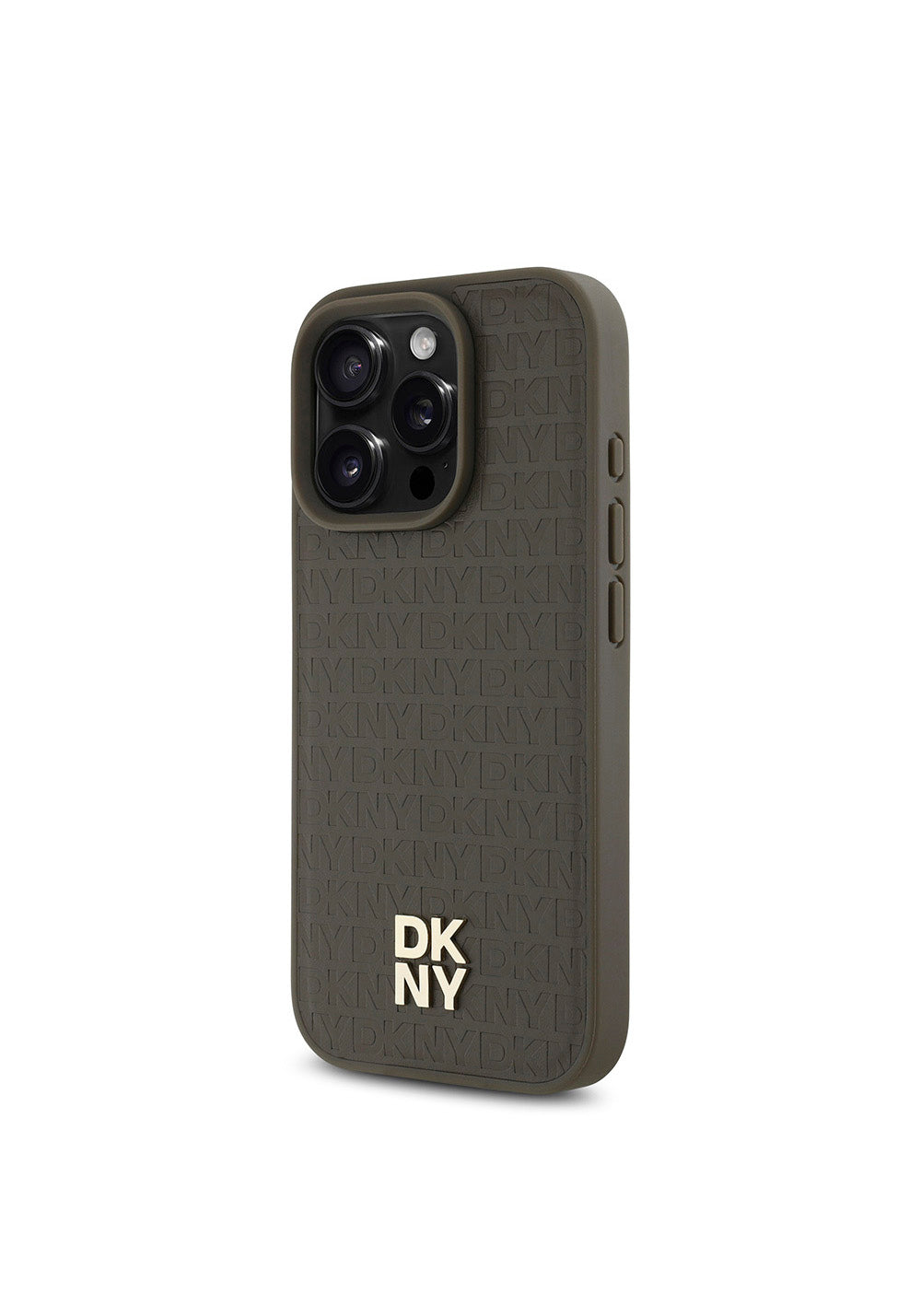 Apple iPhone 16 Pro Max Kılıf DKNY Orijinal Lisanslı Manyetik Şarj Uyumlu 3D Yazılı Repeat Pattern Kapak