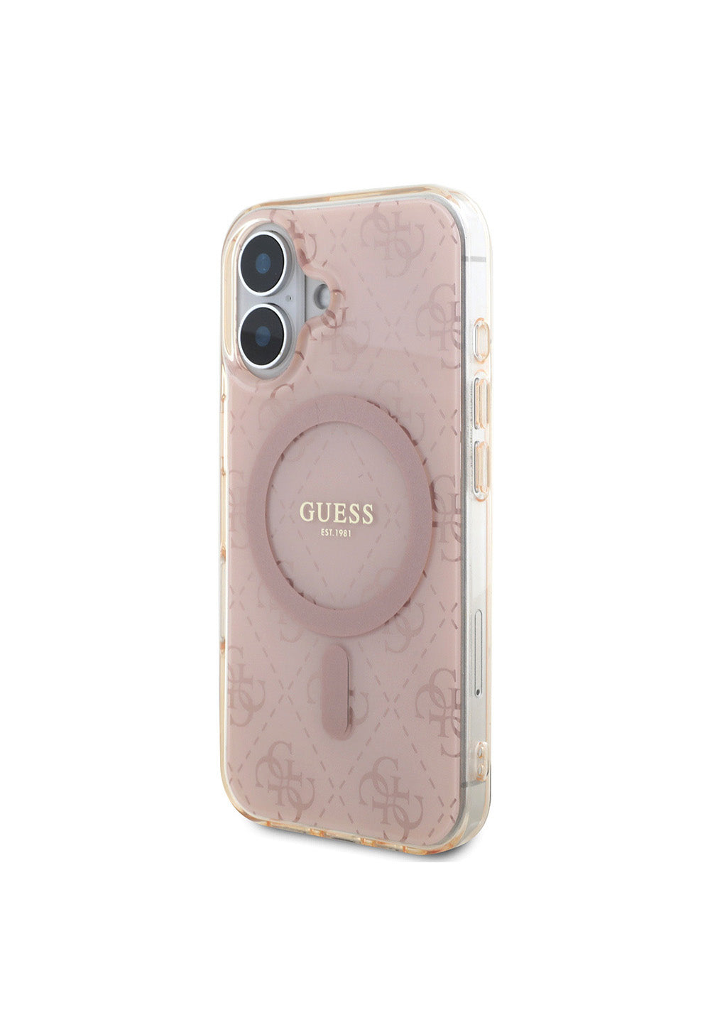 Apple iPhone 16 Kılıf Guess Orijinal Lisanslı Manyetik Şarj Uyumlu IML Baskılı Klasik Logolu 4G Desenli Kapak
