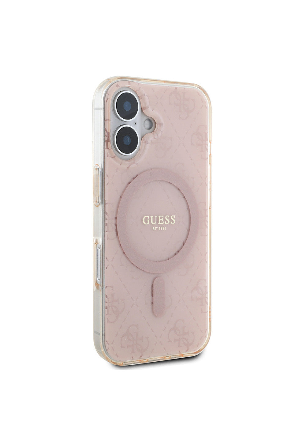 Apple iPhone 16 Kılıf Guess Orijinal Lisanslı Manyetik Şarj Uyumlu IML Baskılı Klasik Logolu 4G Desenli Kapak