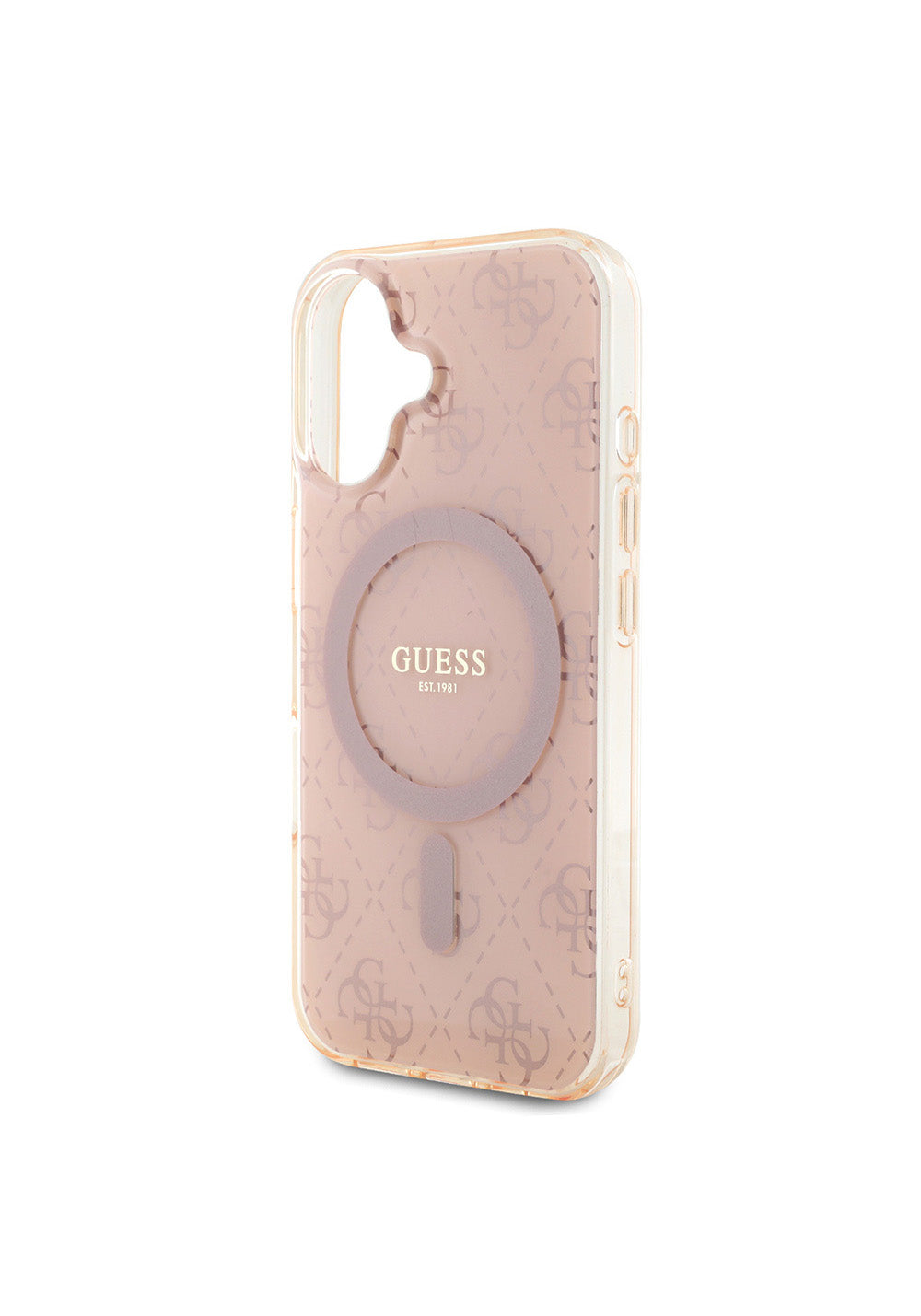Apple iPhone 16 Kılıf Guess Orijinal Lisanslı Manyetik Şarj Uyumlu IML Baskılı Klasik Logolu 4G Desenli Kapak
