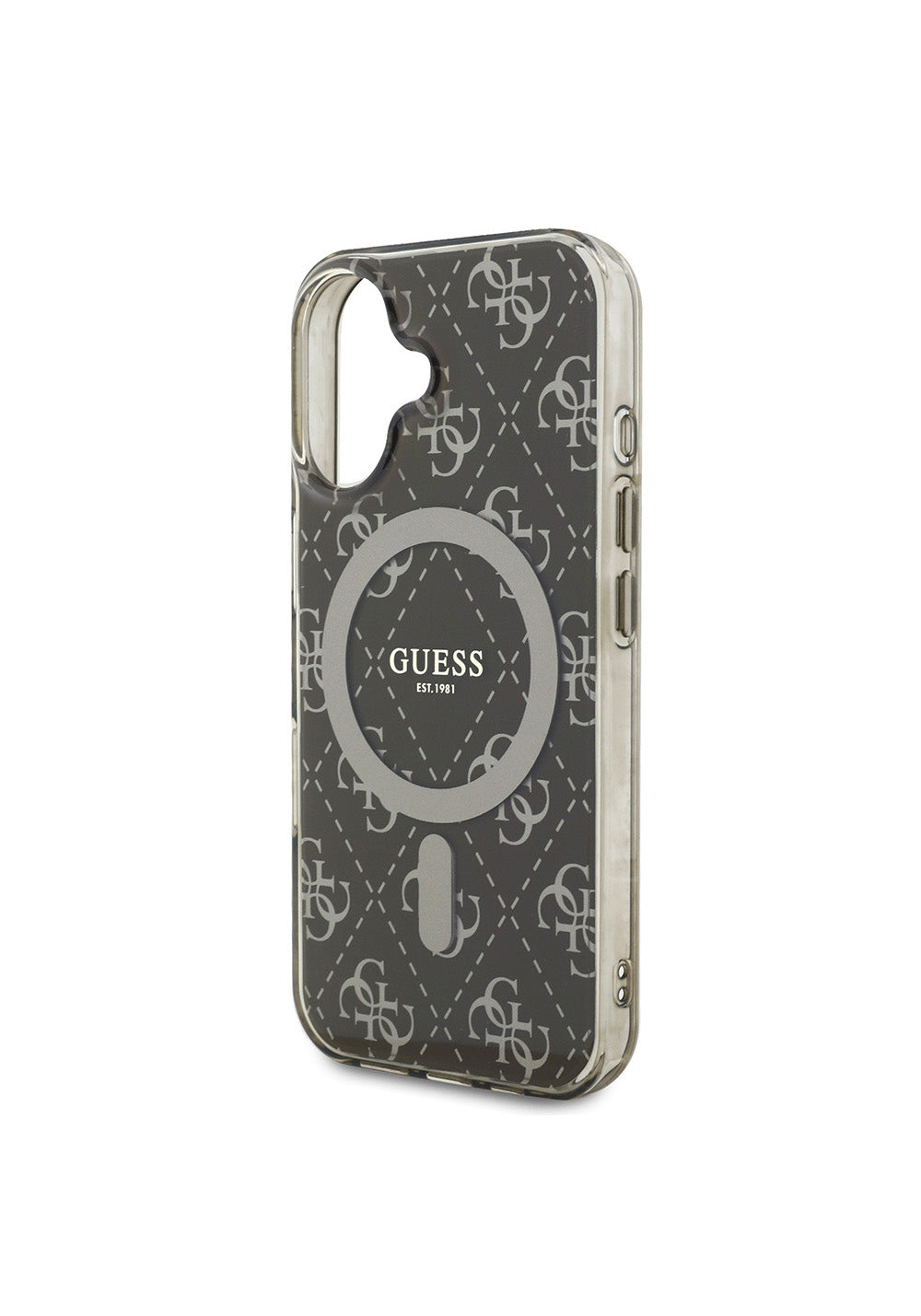 Apple iPhone 16 Plus Kılıf Guess Orijinal Lisanslı Manyetik Şarj Uyumlu IML Baskılı Klasik Logolu 4G Desenli Kapak