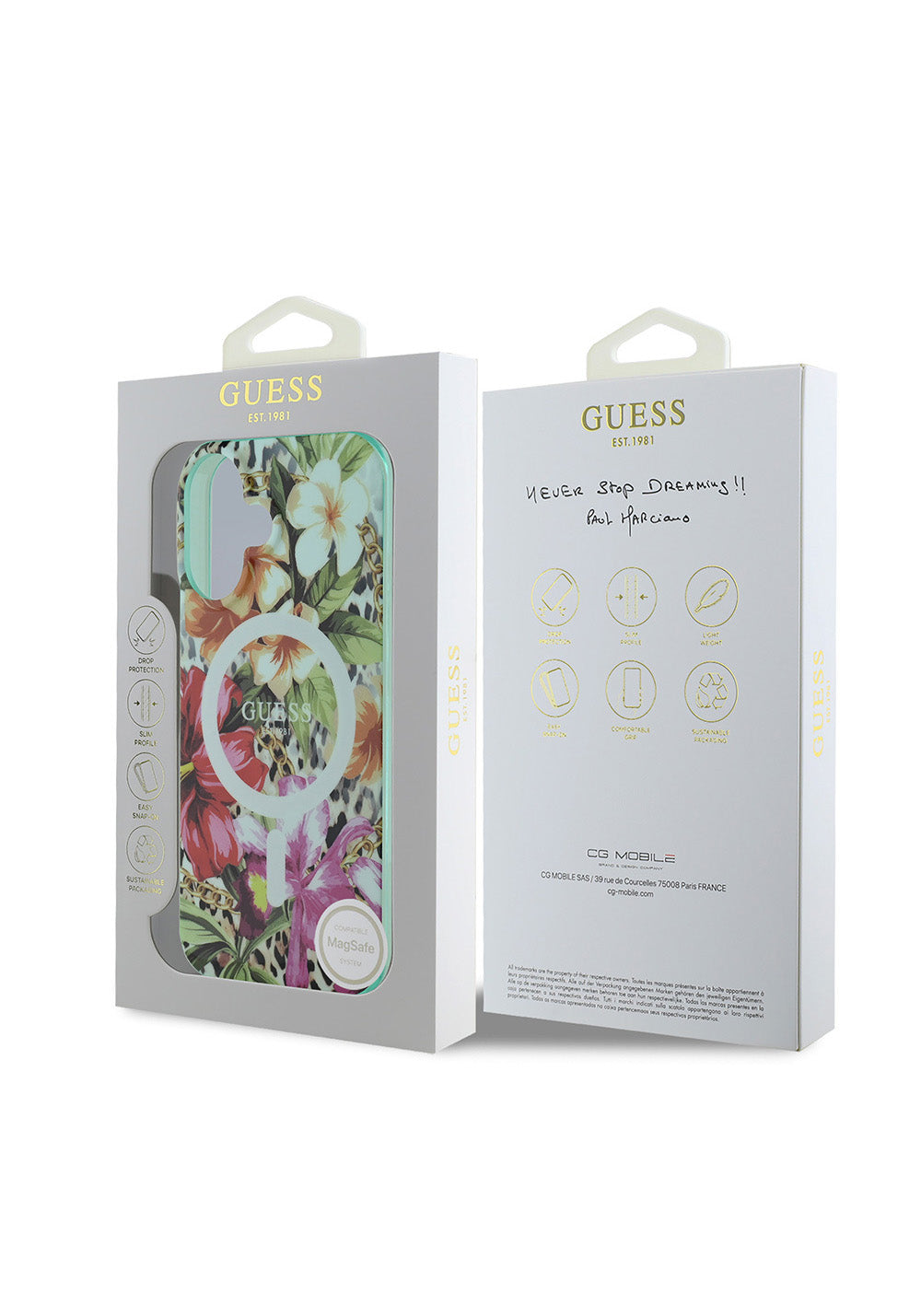 Apple iPhone 16 Kılıf Guess Orijinal Lisanslı Manyetik Şarj Uyumlu IML Baskılı Jungle Ring Kapak