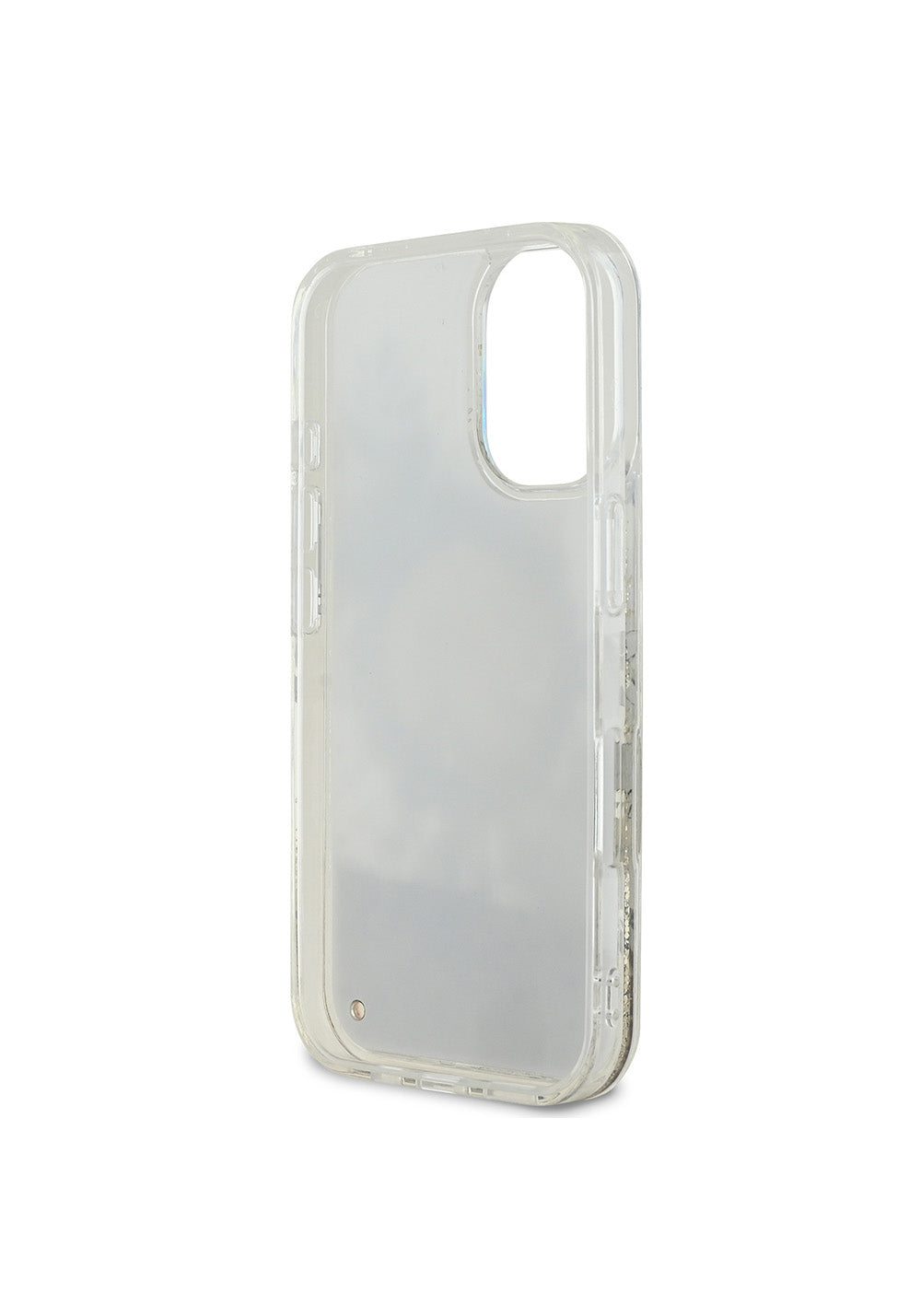 Apple iPhone 16 Plus Kılıf Guess Orijinal Lisanslı Manyetik Şarj Uyumlu Sıvılı Simli Çiçek Desenli Kapak