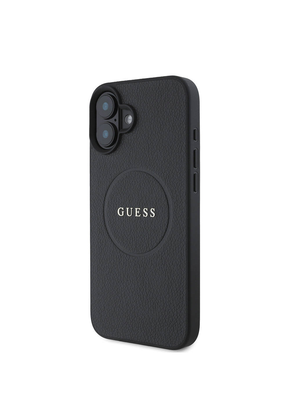 Apple iPhone 16 Kılıf Guess Orijinal Lisanslı Manyetik Şarj Uyumlu Yazı Logolu Grained Kapak