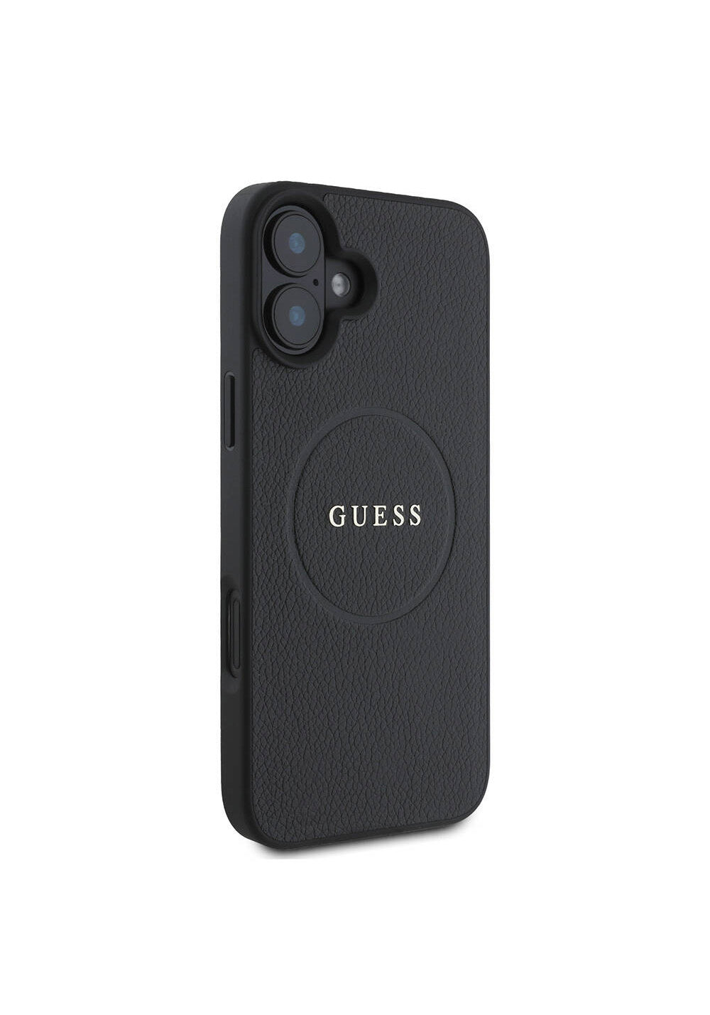 Apple iPhone 16 Kılıf Guess Orijinal Lisanslı Manyetik Şarj Uyumlu Yazı Logolu Grained Kapak
